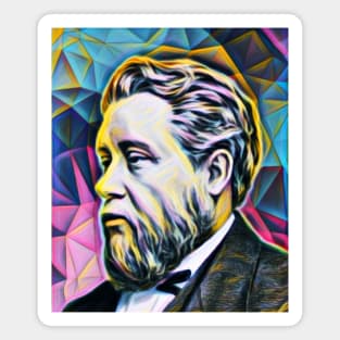 Charles Spurgeon Colourful Portrait | Charles Spurgeon Artwork 11 Magnet